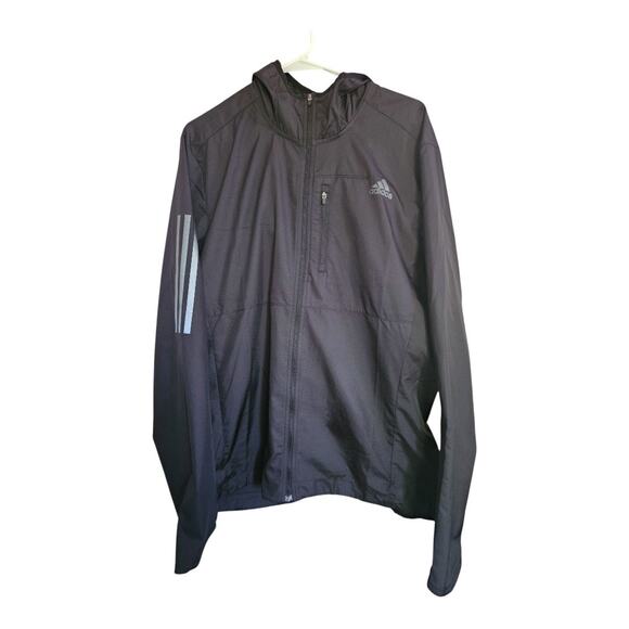 USED LIKE NEW Men's Adidas Lightweight Jacket in Black (Size: Medium) - Picture 1 of 8